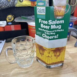 Vintage Salem Cigarette Display Promo Beer Mug Man Cave Bar